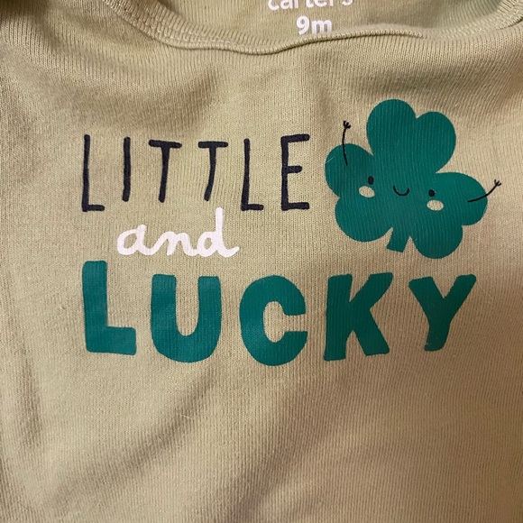 Carter’s St. Patrick’s Day 2 piece set Little and Lucky 9 months - Picture 3 of 6